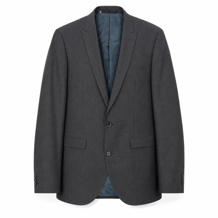 Next Mens Grey Striped Jacket Suit Jacket Size M
