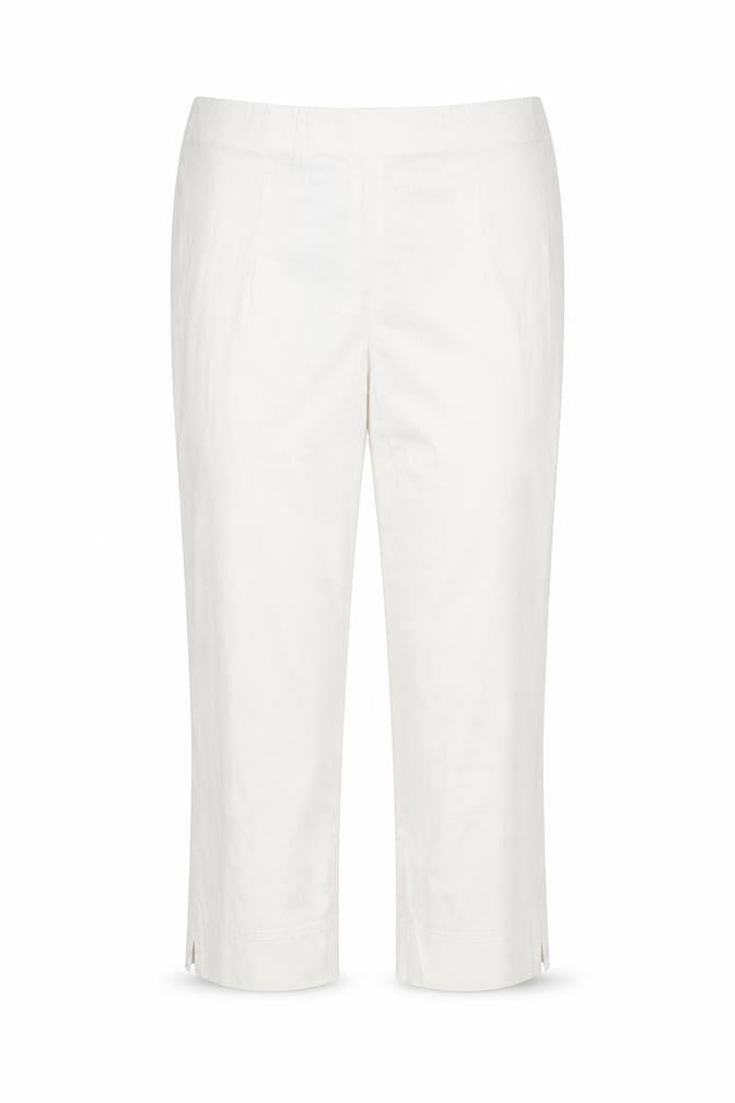 Decollage Womens White   Cropped Trousers Size 30 in L20 in
