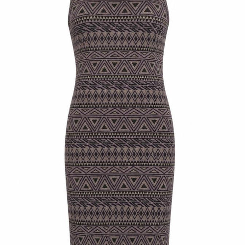 Club L Womens Grey Geometric  Bodycon  Size 8