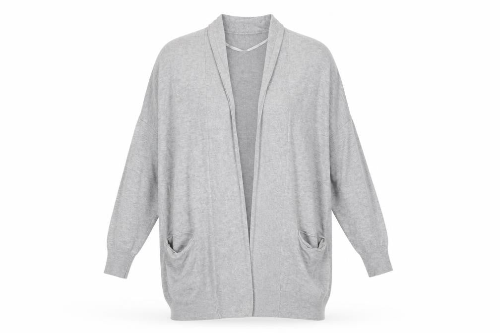 Front view of Atmosphere women’s green wrap jumper, size UK 10