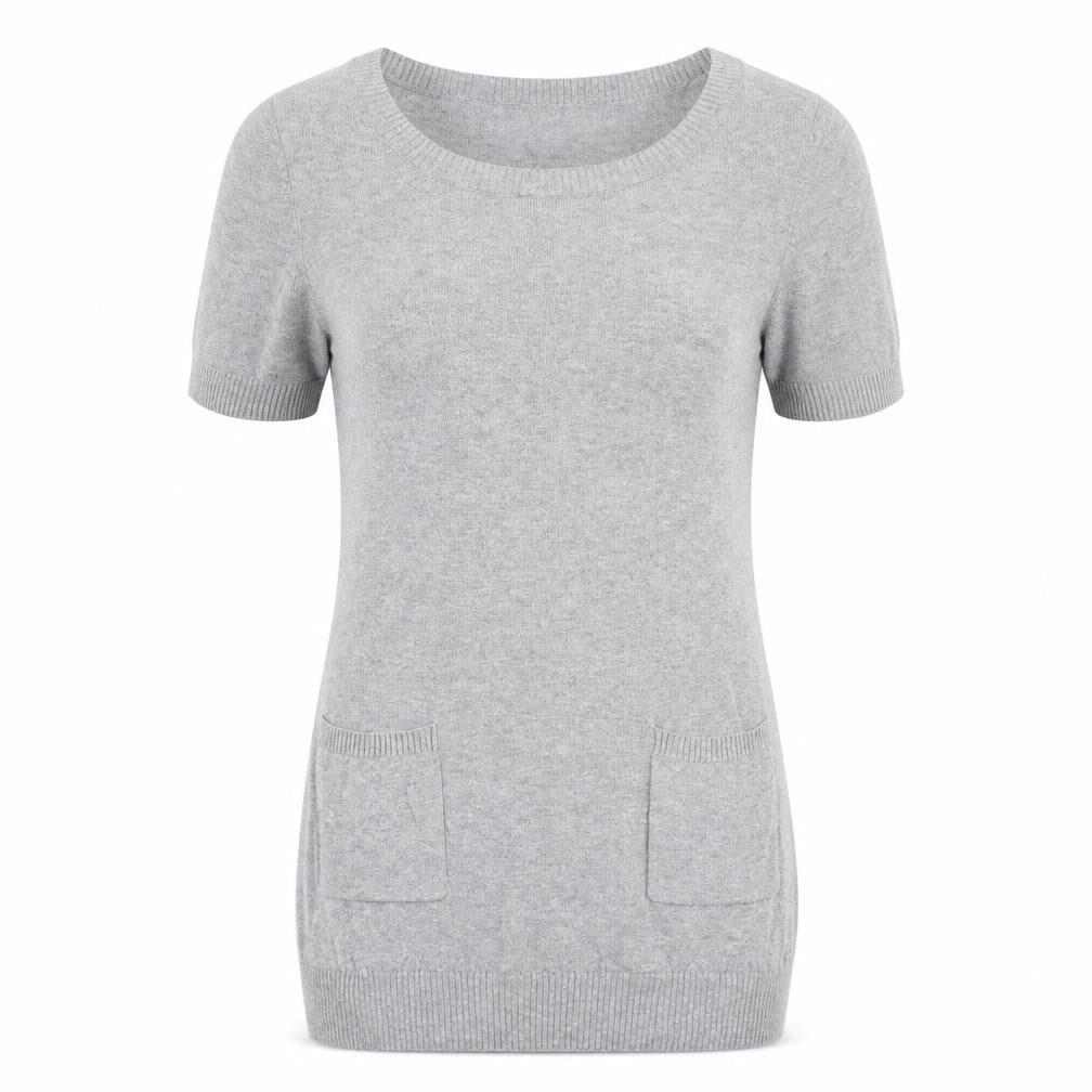 Front view of Red Herring women’s grey tunic jumper, size UK 12