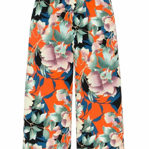 George Womens Orange Floral  Trousers  Size 8 L28 in