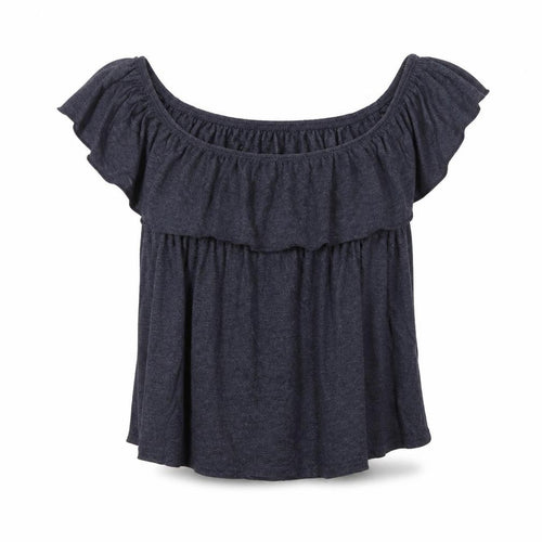 Topshop Womens Blue   Cropped T-Shirt Size 16