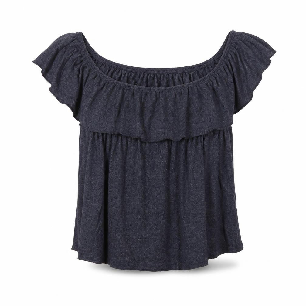 Topshop Womens Blue   Cropped T-Shirt Size 16