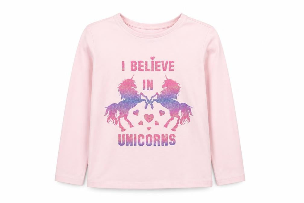 Front view of Primark girls’ pink basic t-shirt, size 9-10, years