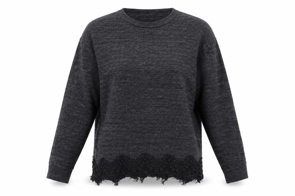 Front view of F&F women’s black jumper, size UK 6