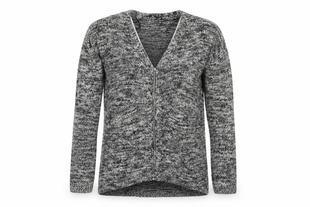 Front view of Divided women’s grey cardigan jumper, size M