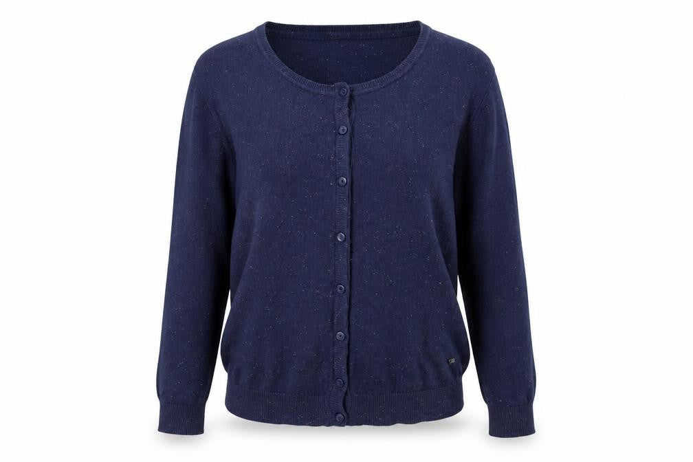 Front view of House women’s blue cardigan jumper, size S