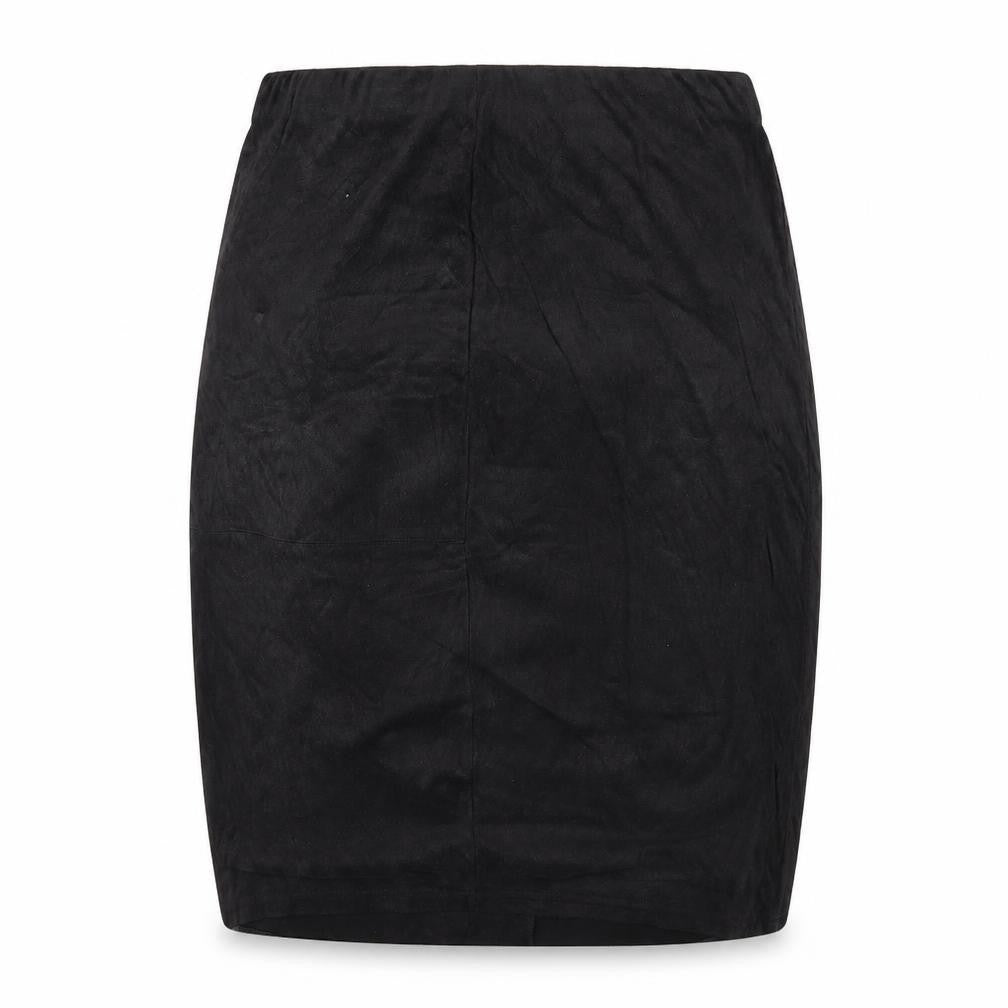 Front view of Preworn women’s black a-line skirt