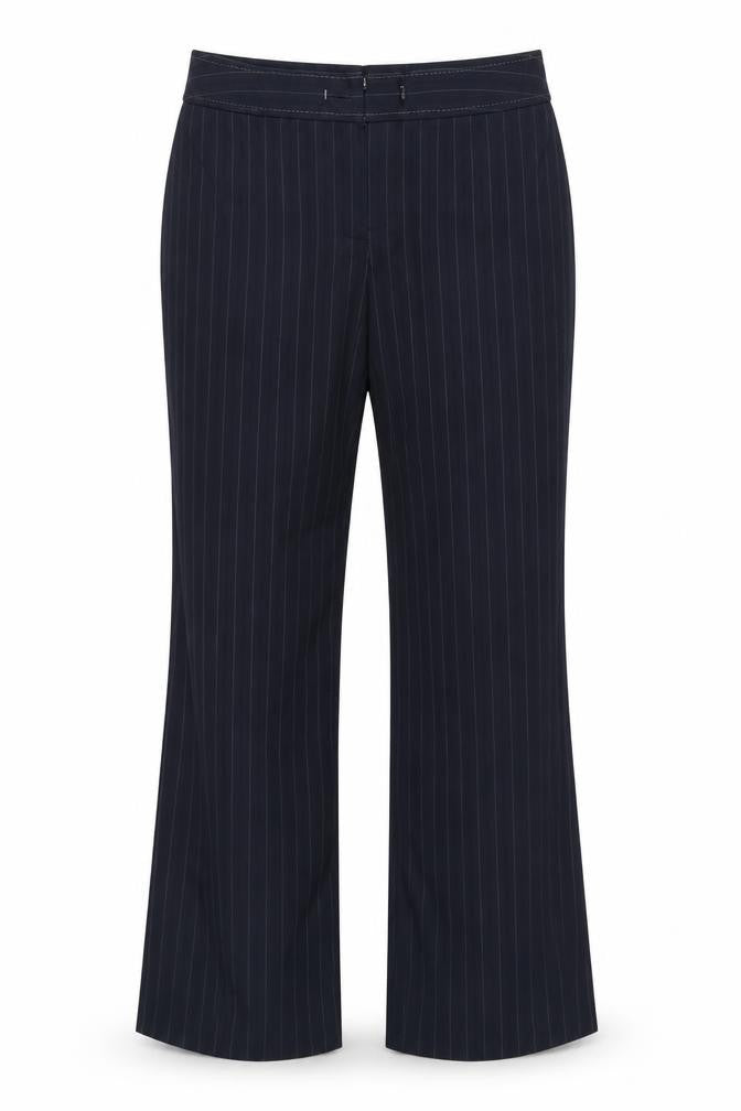 Marks & Spencer` Womens Blue Striped  Trousers  Size 14 L29 in