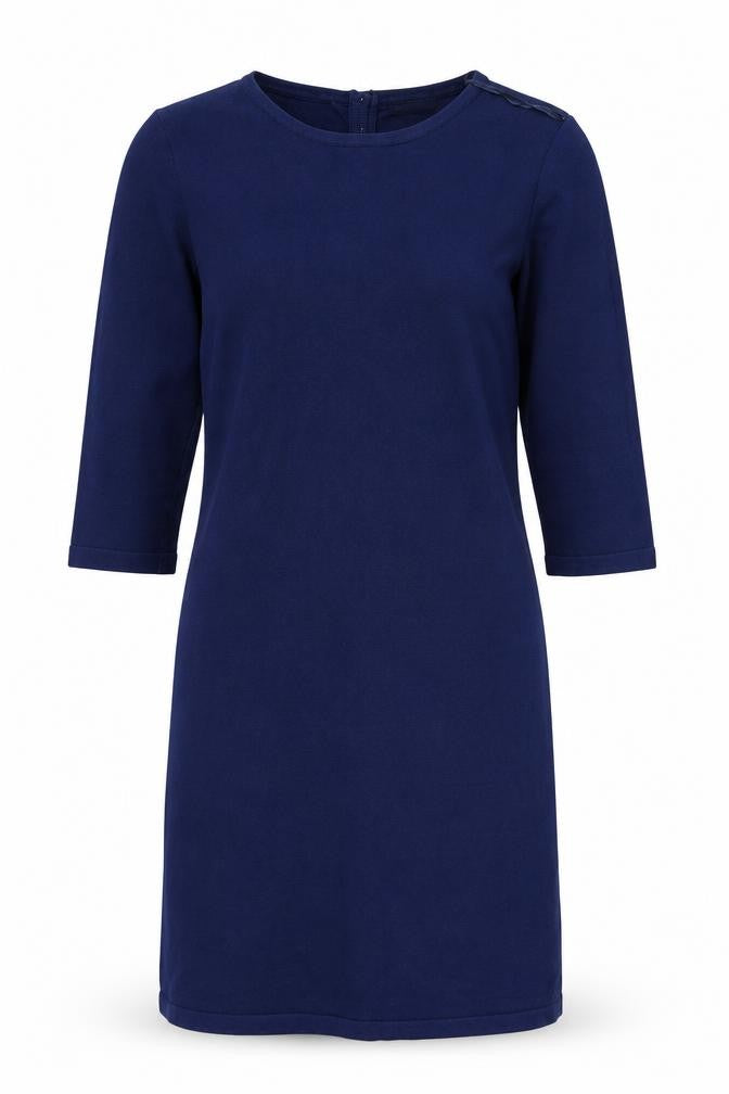 Front view of Seven lemon women’s blue fit & flare, size L