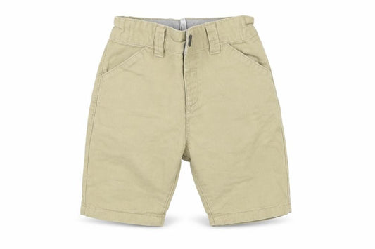 Front view of Nutmeg boys’ ivory cargo trousers, size 18-24, months