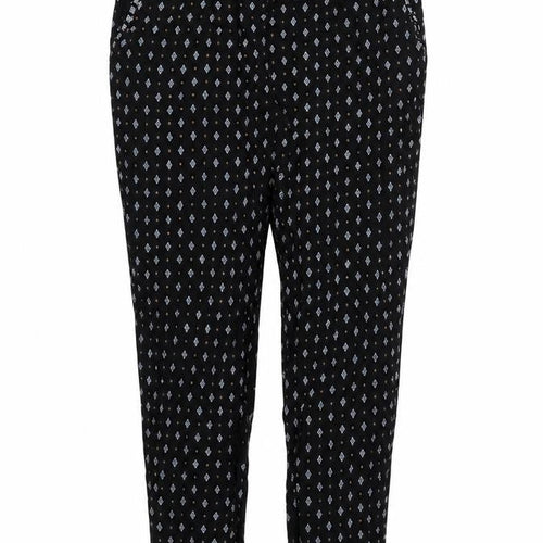 New Look Womens Black Argyle/Diamond  Jogger Trousers Size 10 L27 in - Stretch waistband