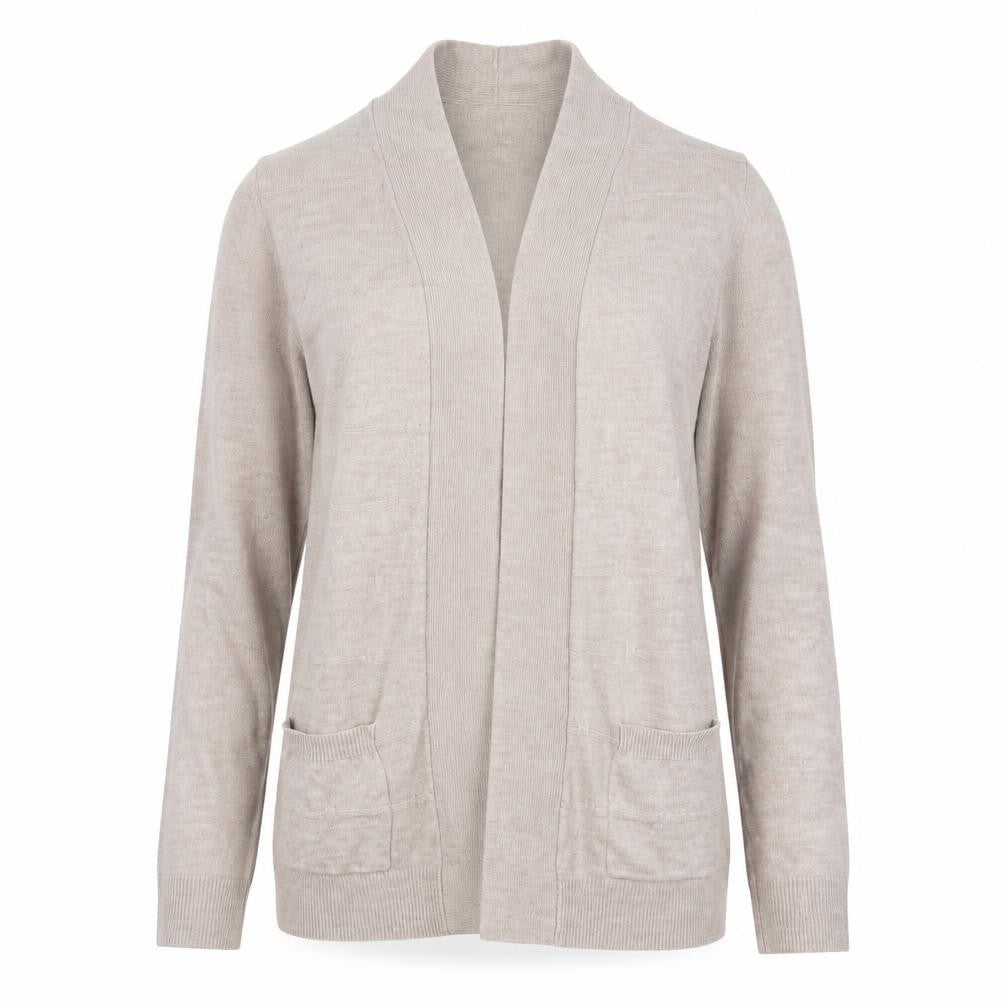 Front view of Maine New England women’s brown cardigan jumper, size UK 10