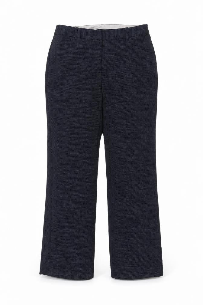 Front view of Next women’s blue trousers, size UK 8, 29-inch leg