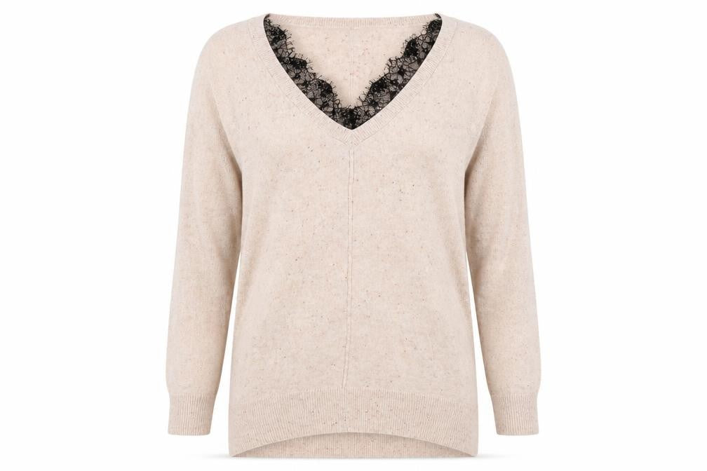 Front view of Topshop women’s pink knit jumper, size UK 6