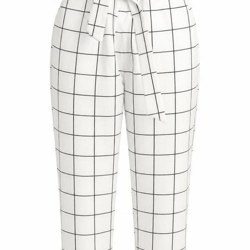 Cameo Rose Womens White Check  Bloomer Trousers Size M L26 in