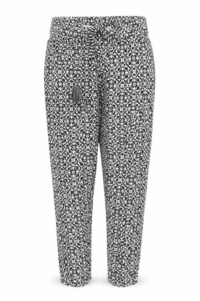 Noppies Womens Black Geometric  Trousers  Size S L27 in