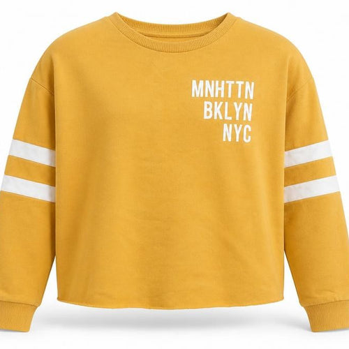 New Look Girls Yellow   Pullover Sweatshirt Size 14-15 Years  - MNHTTN BKLYN NYC