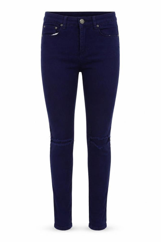 Front view of Cosmic women’s blue skinny jeans, size UK 6, 29-inch leg