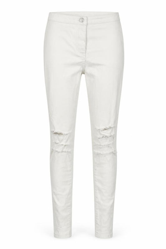 Front view of Parisian women’s white skinny jeans, size UK 6, 27-inch leg