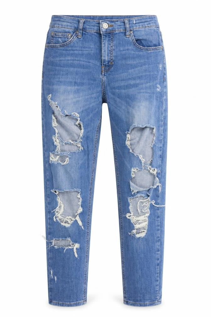 Topshop Womens Blue   Straight Jeans Size M L34 in