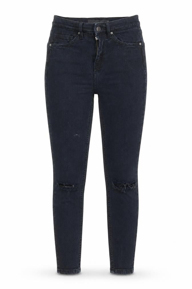 Topshop Womens Black  Denim Skinny Jeans Size 28 in L28 in
