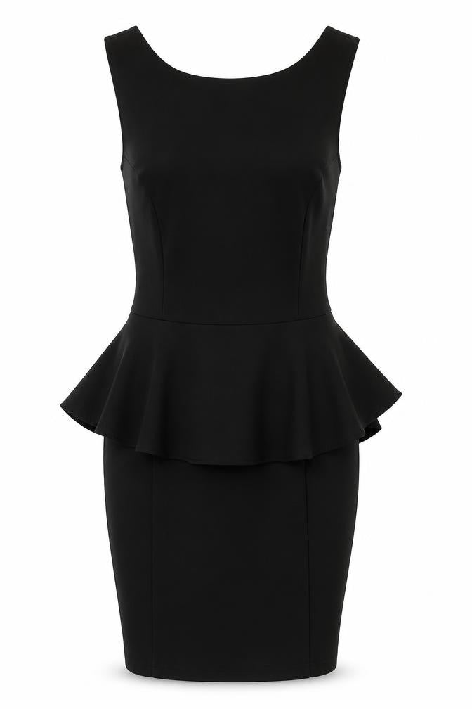 Front view of Topshop women’s black bodycon, size UK 8