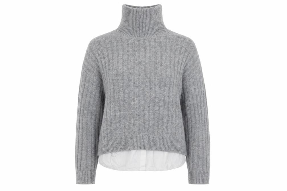 Front view of New Look women’s grey jumper, size S