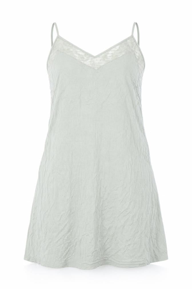 Front view of women’s green a-line, size L