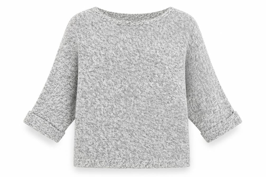 Front view of H&M women’s grey knit jumper, size S