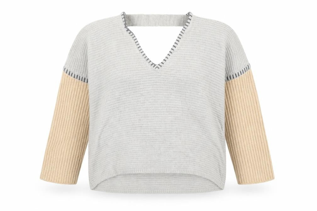 Front view of Villa women’s grey knit jumper, size L
