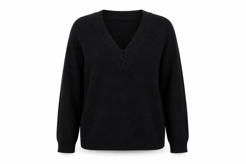 Front view of Brave Soul women’s black jumper, size M