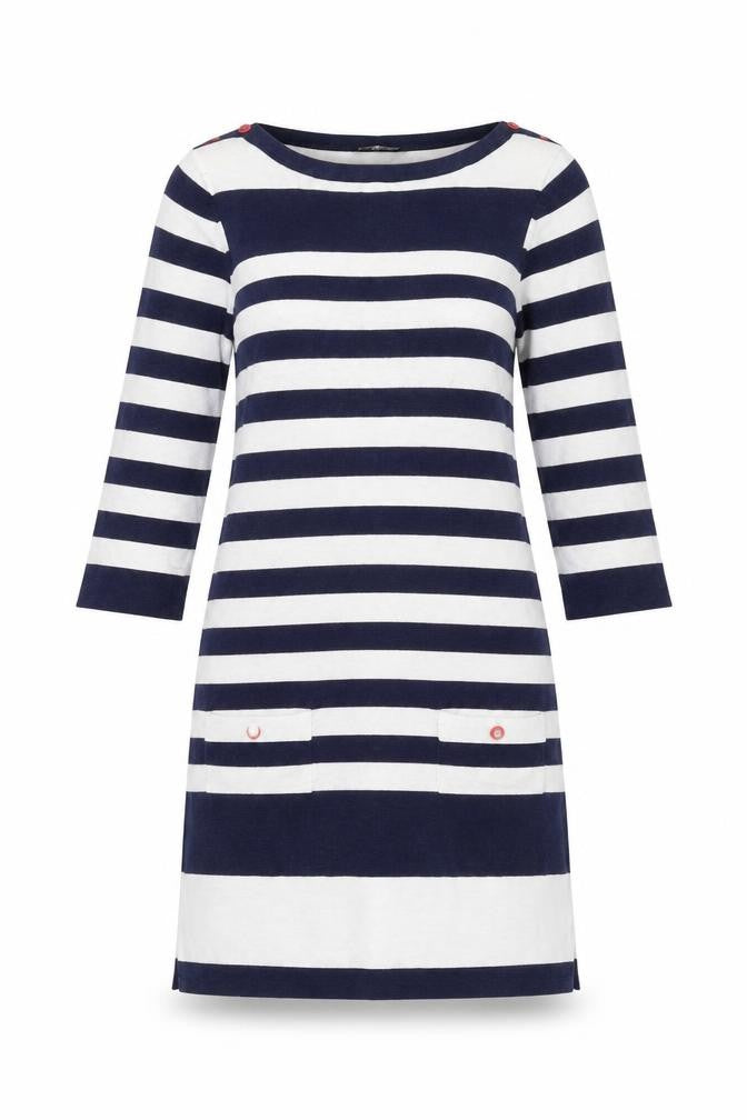 Dorothy Perkins Womens Blue Striped  A-Line  Size 10
