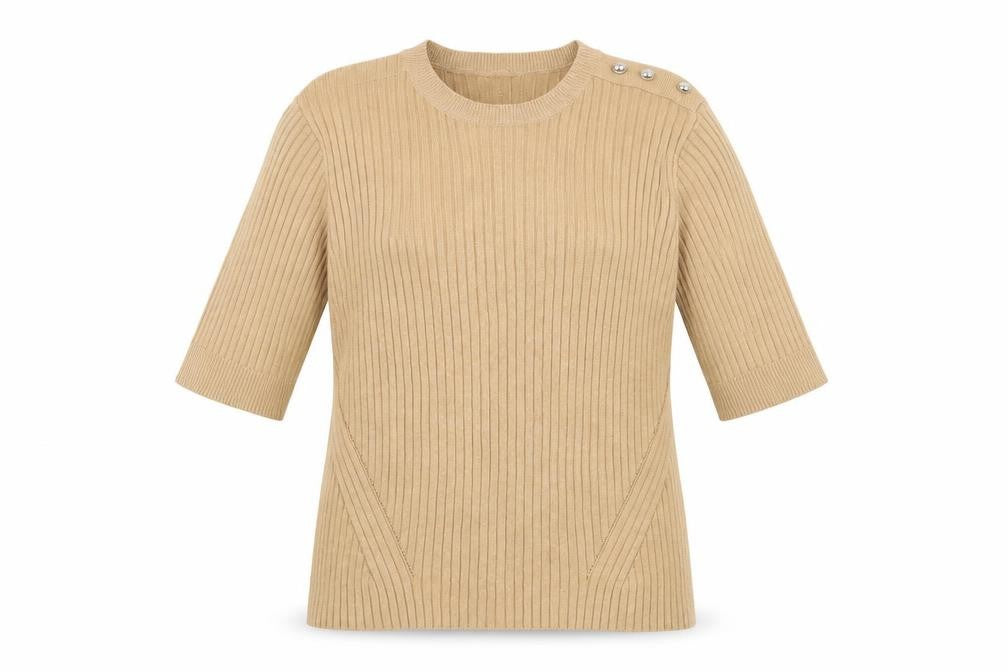 Front view of River Island women’s brown jumper, size UK 10