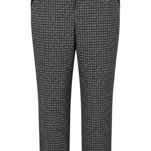 Peacocks Womens Black Argyle/Diamond  Trousers  Size 16 L28 in