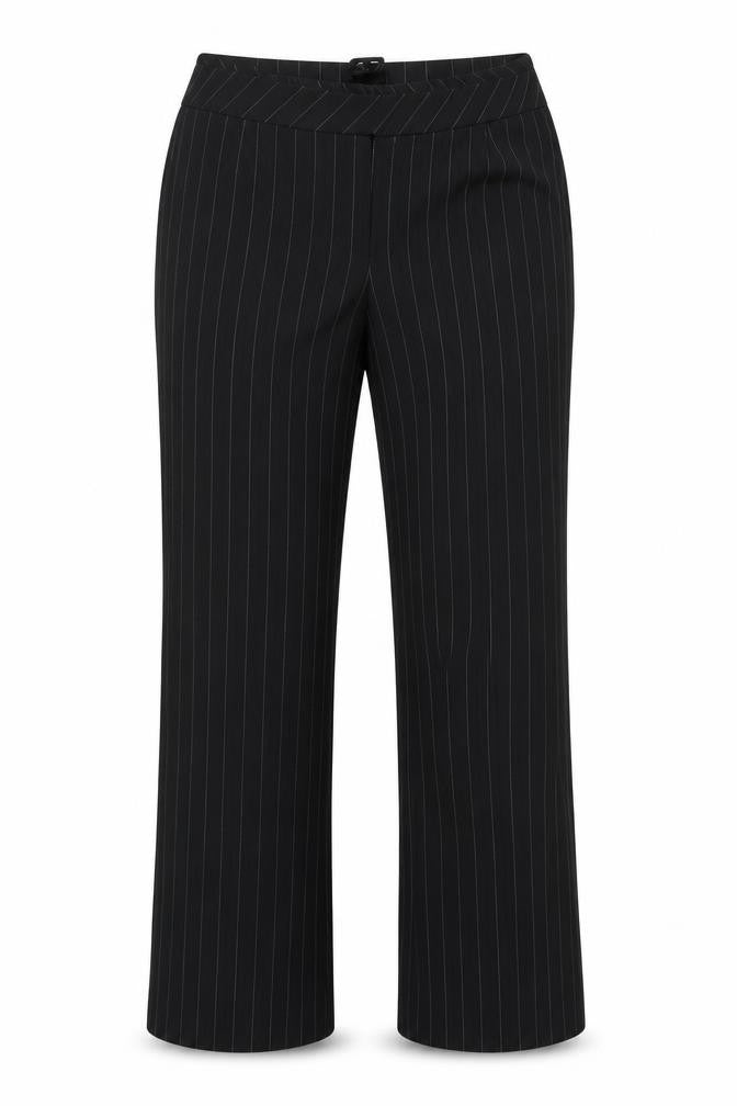 Florence & Fred Womens Black Striped  Trousers  Size 4 L28 in