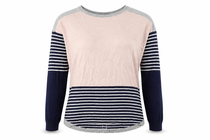 Oasis Womens Blue Striped Pullover Jumper Size S