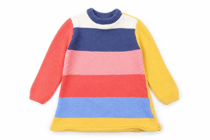 Nutmeg Girls Yellow Striped Jumper Dress Size 3-6 Months