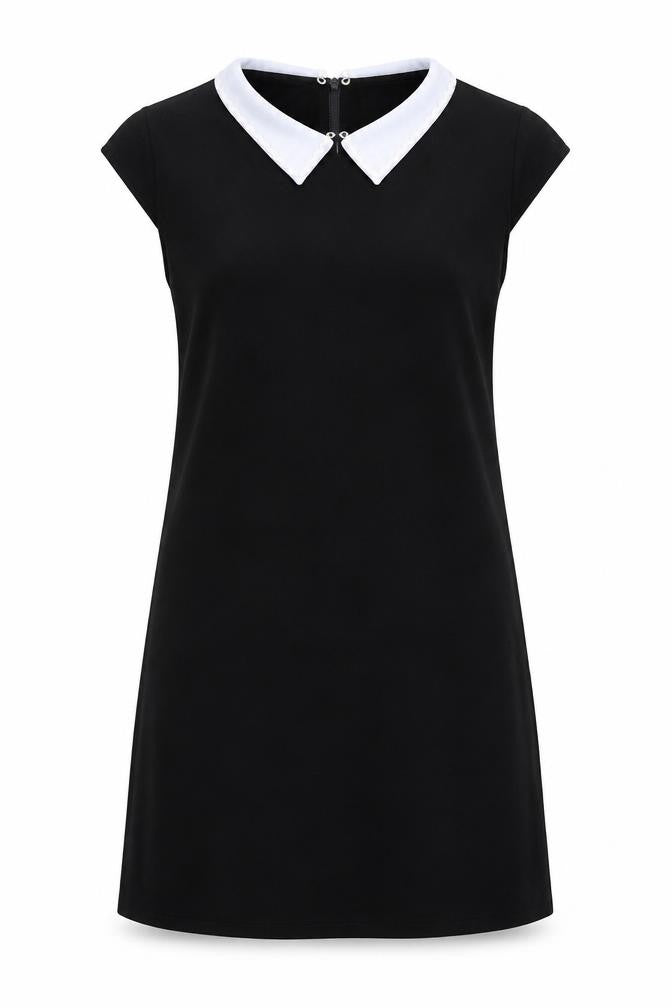Front view of R. women’s black a-line, size UK 8