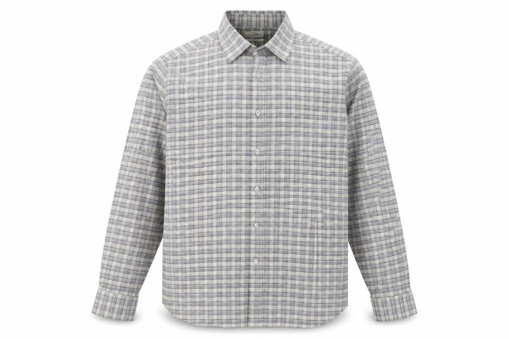 Lucky Brand Mens Grey Plaid   Button-Up Size XL