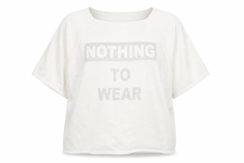 Front view of New Look women’s white knit jumper, size UK 12