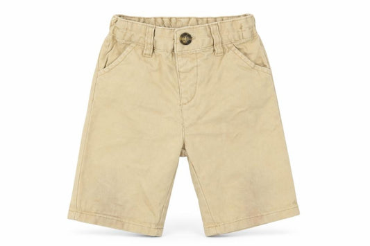 Front view of Nutmeg boys’ beige cargo trousers, size 12-18, months