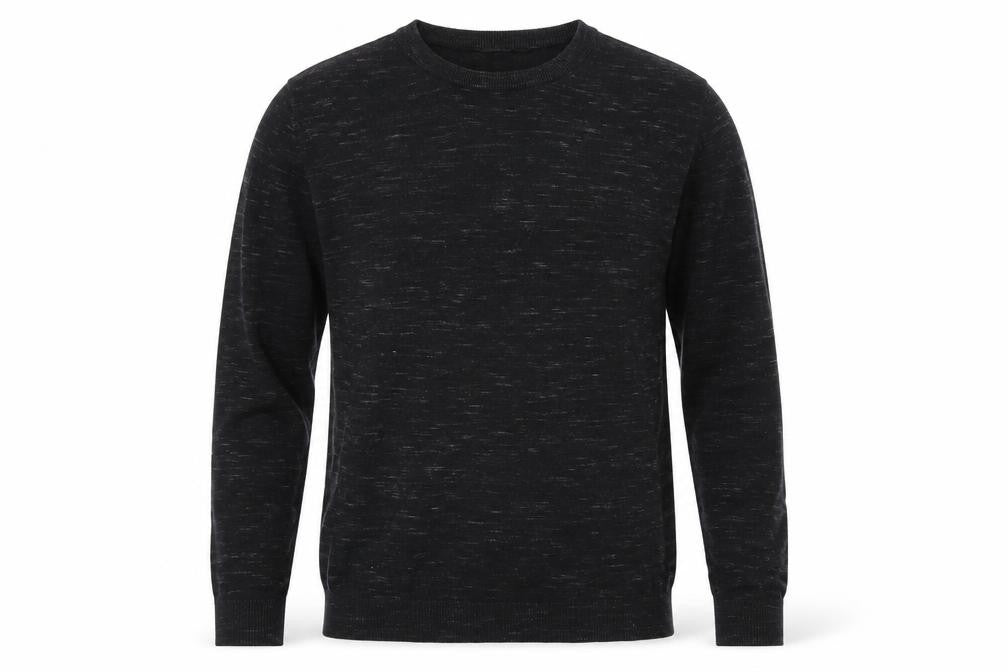 Front view of George men’s black henley sweatshirt, size S