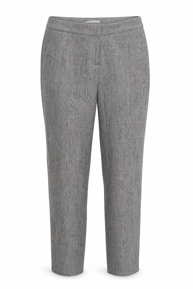 Front view of H&M women’s grey trousers, size UK 6, 26-inch leg