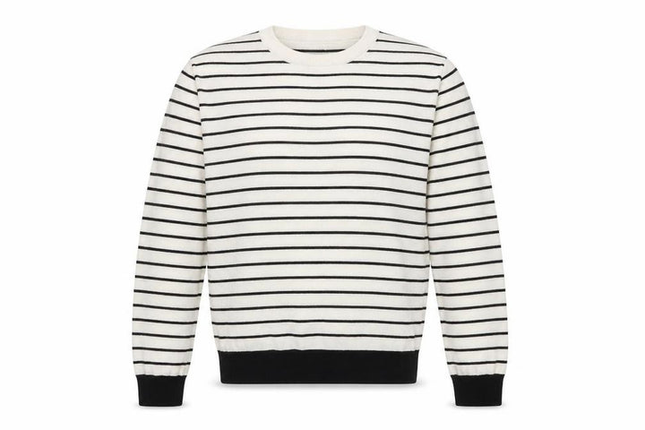 Topman Mens Ivory Striped Pullover Sweatshirt Size S
