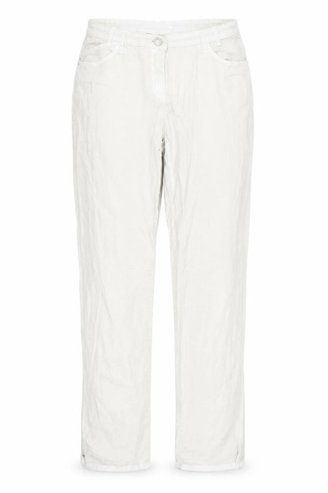 Front view of Stark women’s beige trousers, size UK 16, 29-inch leg