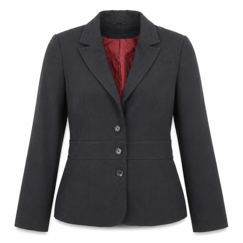 TESCO Womens Grey Striped Rayon Jacket Blazer Size 8