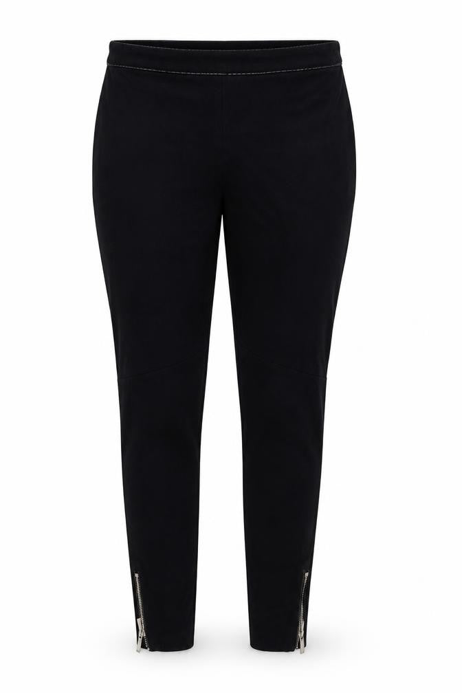 Front view of H&M women’s black trousers, size UK 38, 27.5-inch leg