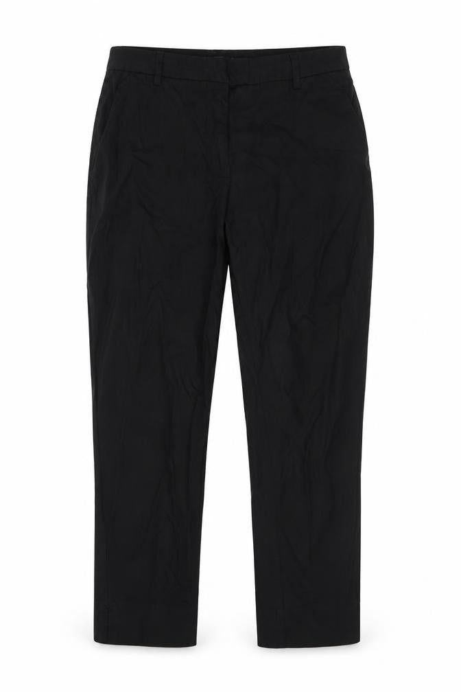 Front view of H&M women’s black capri trousers, size UK 36, 25-inch leg